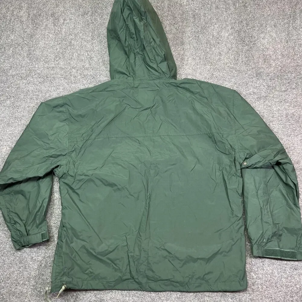 Vintage Gap Anorak Jacket Mens M Green Hooded Nylon 1/4 Zip Pullover Outdoor